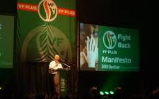 FF Plus leader Pieter Groenewald at the party's manifesto launch on Saturday 2 March 2019. Picture: FF Plus Facebook.