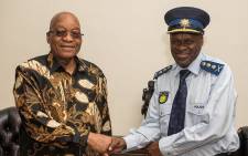 President Jacob Zuma with new SAPS National Commissioner General Khehla John Sitole. Picture: Picture GCIS
