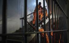 FILE: Inmates wait inside Leeuwkop Correctional Facility along the stairs. Picture: Thomas Holder/Eyewitness News