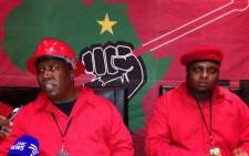 EFF leader Julius Malema on Thursday refused to retract his Marikana comments, despite a request by NCOP chairperson Thandi Modise. Picture: Gaye Davis/EWN.