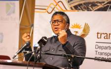 FILE: Transport Minister Fikile Mbalula at a media briefing on 29 June 2020. Picture: @EsethuOnDuty/Twitter