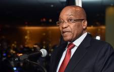 President Jacob Zuma addressing the Reception in honour of South Africa’s Chair-ship of the G77 and China held at the Delegates Dining Room, South Dining Room, UNGA building in New York on 25 September 2015. Picture: GCIS.