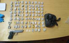 Police in Cape Town seized drugs and an imitation firearm in two separate incidents in Vrygrond on 29 November 2020. Picture: @SAPoliceService/Twitter