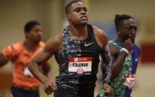 FILE: Christian Coleman competes in the Men's 60 Meter semifinal during the 2020 Toyota USATF Indoor Championships at Albuquerque Convention Center on 15 February 2020 in Albuquerque, New Mexico. Picture: AFP