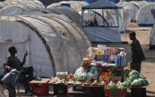 Displaced migrants have created spaza shops inside the Rand Airport Refugee Camp for people displaced during xenophobia. Picture: Taurai Maduna/Eyewitness News