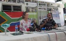 Yolande Korkie with Gift of the Givers’ Dr Imtiaz Sooliman at a press conference in Johannesburg on 16 January 2014. Picture: Govan Whittles/EWN