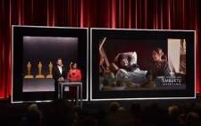 Actor Chris Pine and Academy President Cheryl Boone Isaacs announce the film 'Timbuktu' from Mauritania as a nominee for Best Foreign Language Film at the 87th Academy Awards Nominations Announcement at the AMPAS Samuel Goldwyn Theater on January 15, 2015 in Beverly Hills, California. Picture: AFP