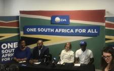 DA leaders briefs the media following Helen Zille's announcement as the new Federal Council chair. Picture: EWN