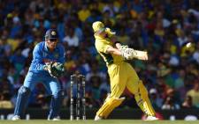 Australia's Mitchell Johnson batting against India in the semifinals of the Cricket World Cup in Sydney on 26 March 2015. Picture: ICC CWC.