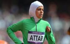 Sarah Attar becomes the first female athlete to represent Saudi Arabia at the Olympic Games on 8 August, 2012. Picture: AFP.