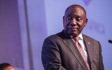 President Cyril Ramaphosa at the national results operation centre during the election results announcement on 11 May. Picture: Abigail Javier/EWN.
