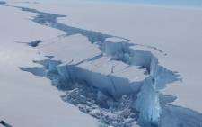 FILE: A rift in the Larsen C Ice Shelf, on the Antarctic Peninsula. Picture: AFP.