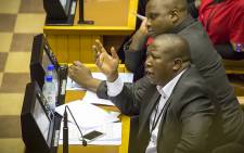 EFF leader Julius Malema kept pushing President Jacob Zuma on the Nkandla issue in parliament on 06 August 2015. Picture: Thomas Holder/EWN