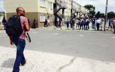 Police conducted a walkabout in Hanover Park on 6 January 2015. Picture: Shamiela Fisher/EWN. 