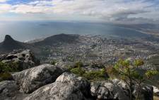 Table bay and the city of Cape Town viewed from the top of the world heritage site Table Mountain in Cape Town. Picture: Nic Bothma/EPA.