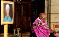 Archbishop Emeritus Desmond Tutu leads a service for the late Nelson Mandela at the St George's Cathedral in Cape Town, 6 December 2013. Picture: SAPA.