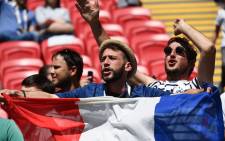 France fans cheer before the Russia 2018 World Cup Group C football match between France and Australia at the Kazan Arena in Kazan on June 16, 2018. Picture: AFP.