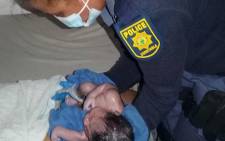 Constable Lucinda Raffie delivered a baby boy on 20 January 2022. Picture: @SAPoliceService/Twitter