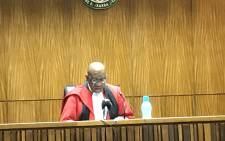Judge Collin Matshitse delivering sentencing in the High Court in Johannesburg in the Baby Daniel murder case. Picture: Thando Kubheka/EWN.
