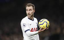 Former Tottenham Hotspur midfielder Christian Eriksen holds the ball during the English Premier League football match between Tottenham Hotspur and Norwich City at the Tottenham Hotspur Stadium in London, on 22 January 2020. Picture: AFP