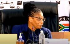National Assembly Speaker Thandi Modise testified at the state capture commission on 19 April 2021. Picture: YouTube screengrab/SABC.