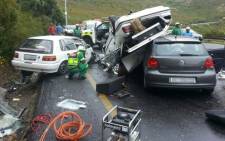 Three people have been killed in an accident on Sir Lowry's Pass. Picture: Supplied