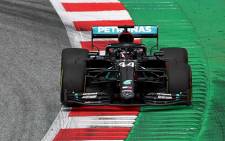 Mercedes driver Lewis Hamilton steers his car during the second practice session at the Austrian Formula One Grand Prix on 3 July 2020 in Spielberg, Austria. Picture: AFP