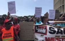 Shoprite and Checkers workers marched through the streets of Cape Town during a nationwide protest on 22 December 2017. Picture: Monique Mortlock/EWN