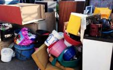 File: The belongings of evicted residents lie in a pile. Picture: EWN.