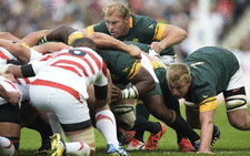 FILE. Schalk Burger keeps his eye on affairs from the back of the Springboks scrum on 19 September, 2015. Picture: Twitter @rugbyworldcup.