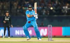 India's Virat Kohli scored 85 in his side's win over New Zealand in their ICC Cricket World Cup on 22 October 2023. Picture: @BCCI/X