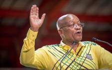President Jacob Zuma addresses delegates at the ANC's 54th national conference on 16 December 2017. Picture: Thomas Holder/EWN