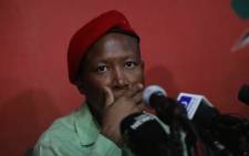 FILE: EFF leader Julius Malema addresses media on 2 July 2019. Picture: Kayleen Morgan/EWN