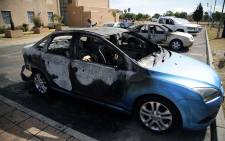 FILE: Burnt cars at CPUT's Belville campus. Picture: Anthony Molyneaux/EWN.