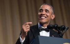US President Barack Obama speaks at the 102nd White House Correspondents' Association Dinner in Washington, DC, on 30 April, 2016. Picture: AFP.