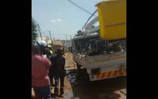 City Power technicians in Kanana Informal Settlement in Tembisa to remove illegal electricity connections on 22 February 2022. Picture: Dominic Majola/Eyewitness News.