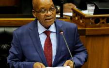 South African president Jacob Zuma delivers his State of The Nation address at the South African parliament on 17 June, 2014 in Cape Town, South Africa. Picture: AFP