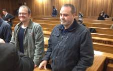 Boeremag accused Andre du Toit (left) and his brother accused Mike du Toit in court. Picture: Barry Bateman/EWN.