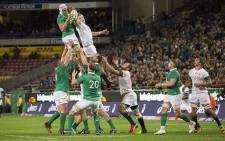 Replacement lock Pieter-Steph du Toit vies for the ball during a second half line-out in the Springboks' test match against Ireland on 11 June 2016. Picture: Aletta Harrison/EWN
