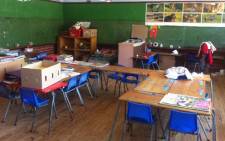 An empty classroom at Lavis Drive Primary School. Picture: Nadine Moodie/EWN
