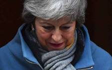 FILE: Britain's Prime Minister Theresa May leaves 10 Downing Street in London on 14 March 2019 ahead of a further Brexit vote. Picture: AFP
