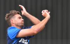 FILE: New Zealand's Tim Southee bowls during a practice session ahead of the first Test cricket match between New Zealand and Sri Lanka at Hagley Oval in Christchurch on 7 March 2023. Picture: Sanka Vidanagama / AFP