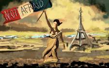 Not Afraid.  A cartoon by Mathilde Adorno
