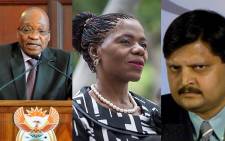FILE: President Jacob Zuma, Advocate Thuli Madonsela and Atul Gupta. Picture: EWN.
