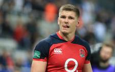 England's centre Owen Farrell reacts at the final whistle during the friendly rugby union Test match between England and Italy at St James Park in Newcastle on 6 September 2019. Picture: AFP