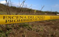 A crime scene in Mexico. Picture: AFP