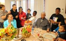 Family members with Nelson Mandela on his 94th birthday in Qunu, Eastern Cape, South Africa on 18 July 2012. Picture: Peter Morey