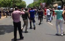 Almost 200 Congolese nationals protested at the Democratic Republic of Congo embassy in Pretoria as part of a worldwide protest by Congolese nationals at embassies calling on their President Joseph Kabila to step down. Picture: ER24.