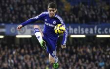 Chelsea’s Brazilian midfielder Oscar controls the ball during the English Premier League football match between Chelsea and West Bromwich Albion at Stamford Bridge in London on November 22, 2014. Picture: AFP 