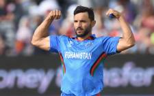 Afghanistan's captain Gulbadin Naib celebrates the wicket of Australia's captain Aaron Finch for 66 during the 2019 Cricket World Cup group stage match between Afghanistan and Australia at Bristol County Ground in Bristol, southwest England, on 1 June 2019. Picture: AFP.